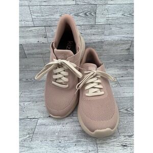 Kizik Lima Hands-Free Sneakers Womens 7.5 Mens 6 Dusty Rose Mauve Knit A3FC